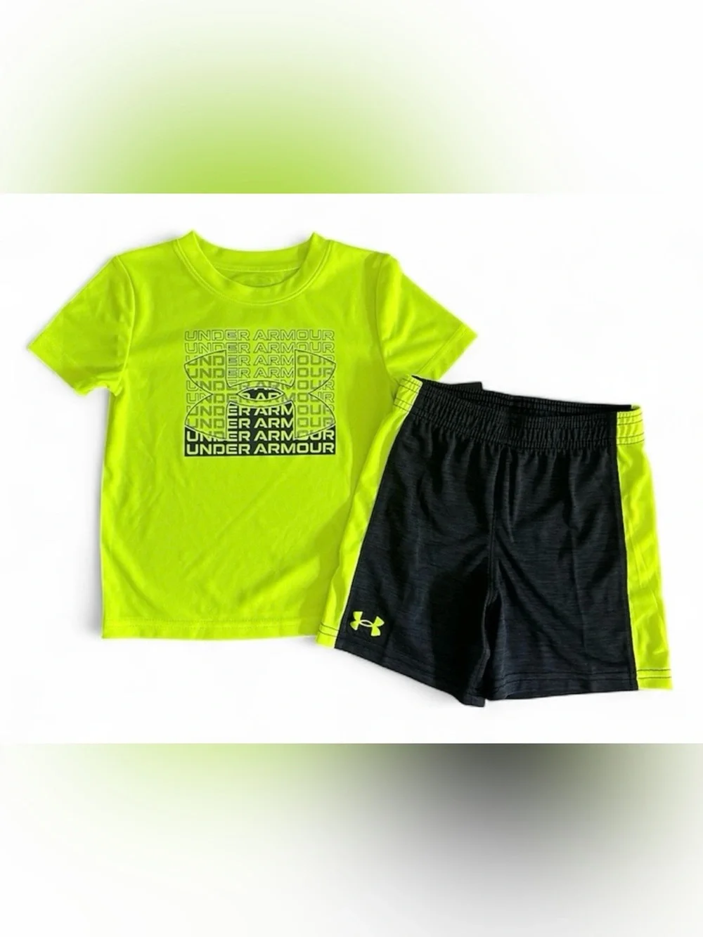 Nike Under Armour 5 Outfit Bundle Boys 24 Mo/2T Athletic Sets Shirt Shorts NWT